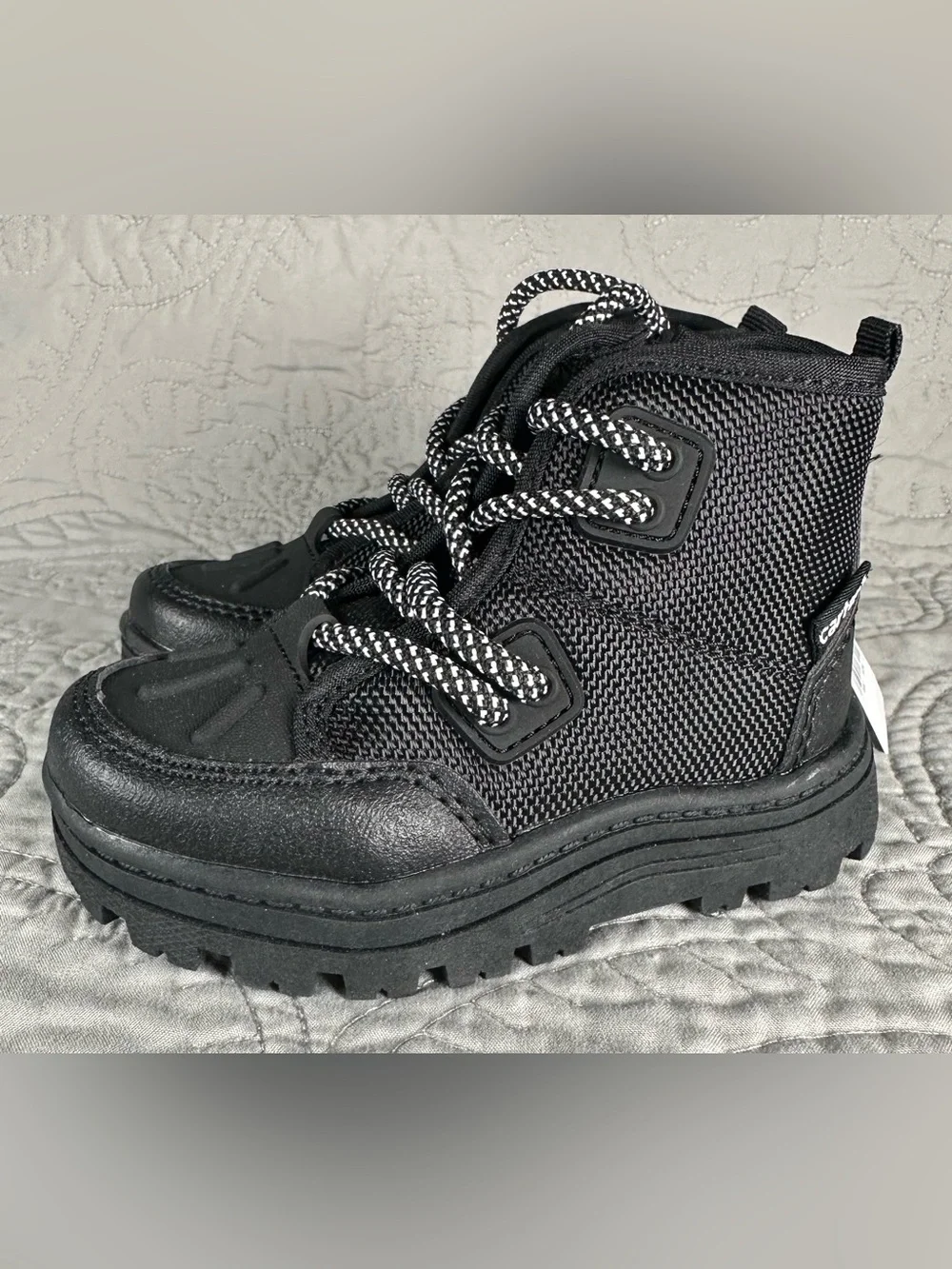 Carter’s Toddler Boys Black Burma Hiking Boots NWT Size Toddler 6